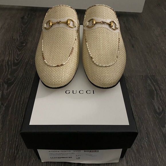 gucci princetown raffia slipper